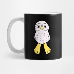 White Owl with Human Feet Mug